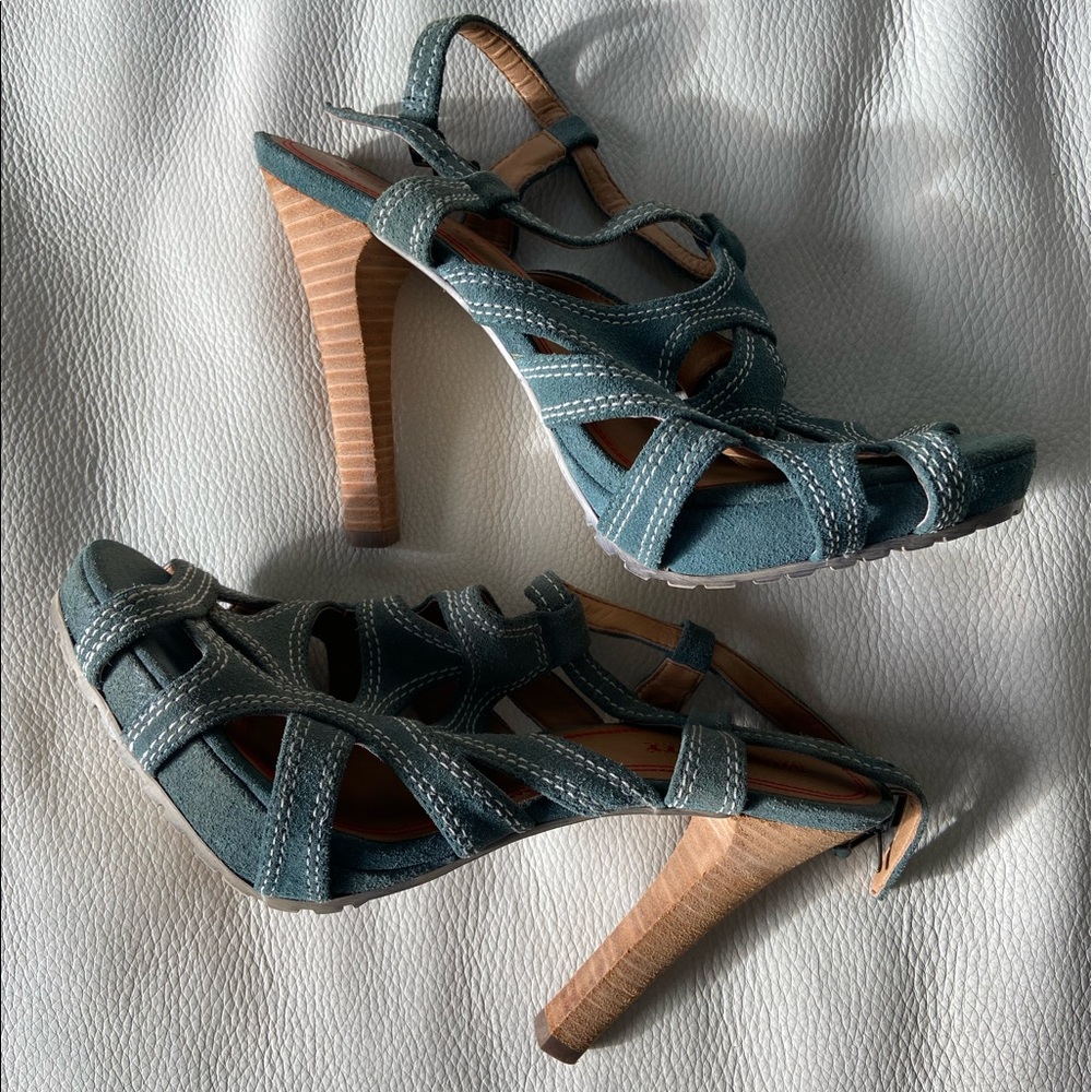 Blue suede pumps. Miss Sixty. Near new. Size 38.5